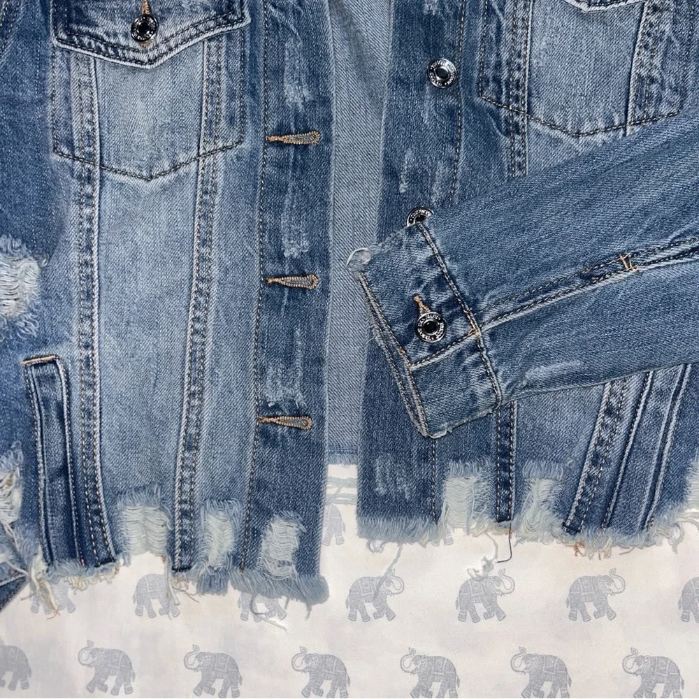 Denim Distressed Jacket